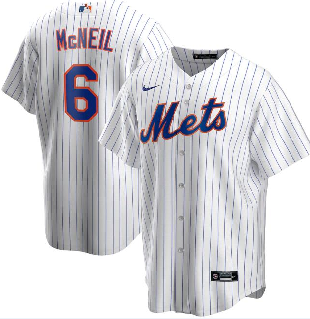 Men's New York Mets #6 Jeff McNeil White Cool Base Stitched Jersey